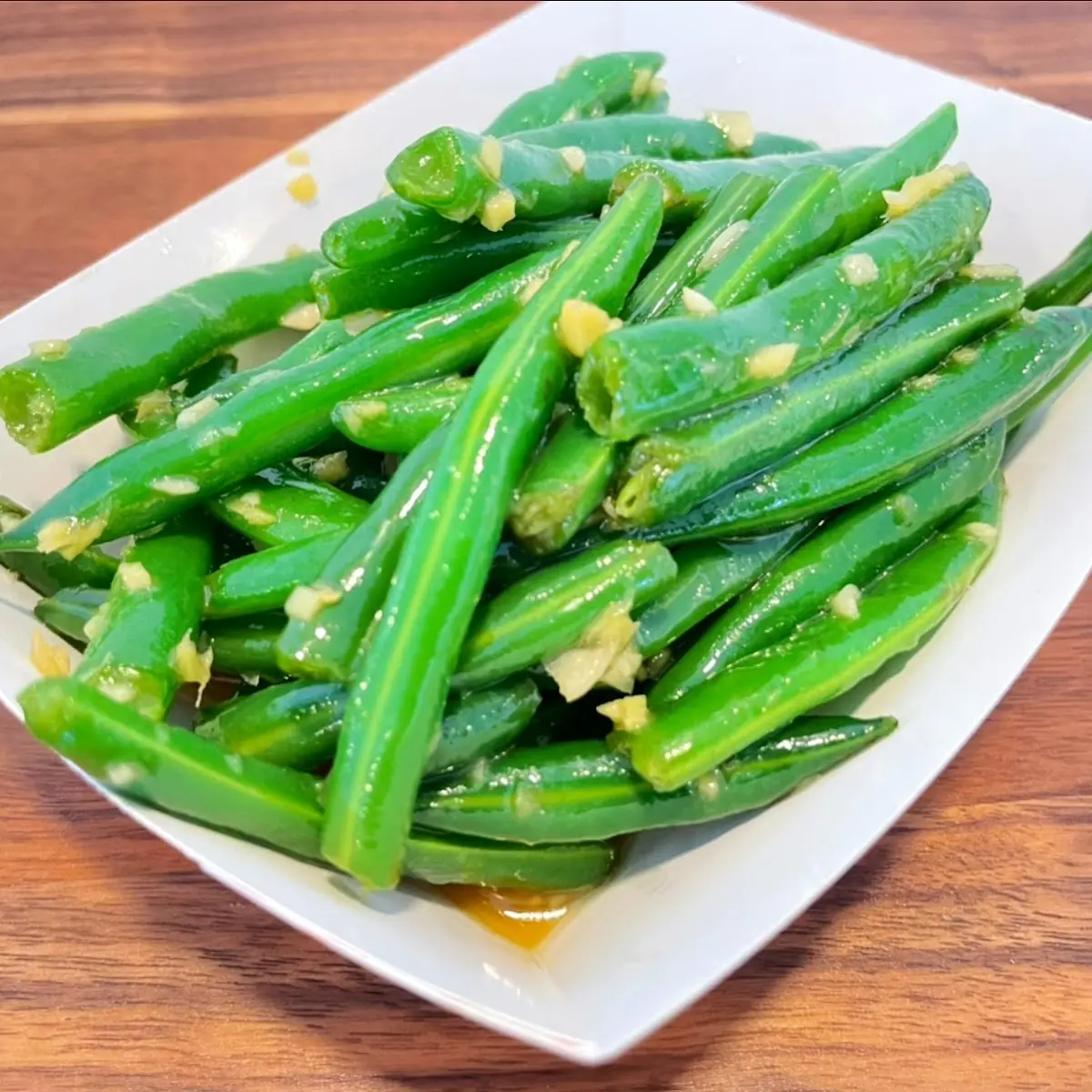 ginger string beans vegan 四季豆